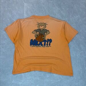 Vintage Chump Basketball Graphic T-Shirt Orange 90s Single Stitch Mens XL